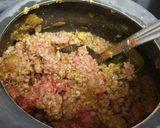 A picture of step 1 of Mutton Keema Haleem.