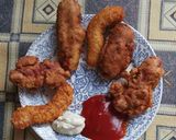 899. Egy kis nasi bundás virsli és bolti csirkemell falatok ! recept fázis 3 fotója