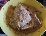 A picture of step 1 of Kolkata Style Mutton Biryani.