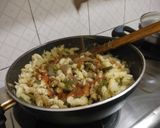 A picture of step 3 of Chilli pasta.