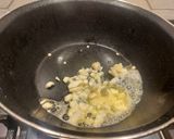 A picture of step 1 of Mushroom and Peas Soup (with fresh cream, herbs).