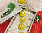 A picture of step 6 of Aam sandesh (Mango sandesh).