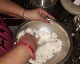 A picture of step 7 of Chawal ka pitha chatpta.