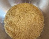A picture of step 1 of Broken wheat mini pancakes.