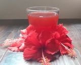 A picture of step 4 of Hibiscus flower tea.