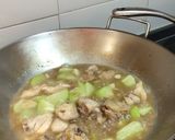 A picture of step 1 of Sayote with Chicken.