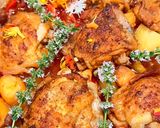 A picture of step 7 of Basque style chicken (Poulet Basquaise).