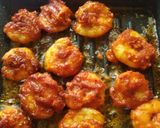 A picture of step 3 of Prawns koliwada.