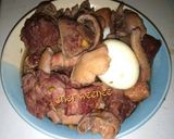 A picture of step 10 of Ofada Sauce with Assorted meat.