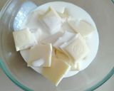 Pas rețetă Prăjitură cu 2 blaturi, cremă cu mascarpone, strat de gem cu nucă și glazură de ciocolată albă 2 fotografie