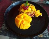 A picture of step 6 of Mango pancakes.