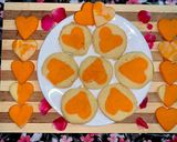 வெண்ணிலா ஹார்ட் குக்கீஸ் (Vanilla heart cookies recipe in tamil) ரெசிபி ஸ்டேப் 12 புகைப்படம்