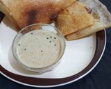 A picture of step 8 of Dosa with coconut chutney.
