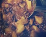 A picture of step 3 of 3 spices mutton qeema alu.