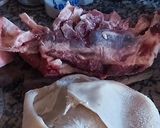 Foto del paso 1 de la receta: Guiso de lentito y menos graso de mondongo y espinazo