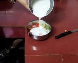 A picture of step 2 of Mix veg Raita.