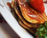 Pas rețetă Pancakes - clătite pufoase - cu nuttela și sirop de caramel 5 fotografie