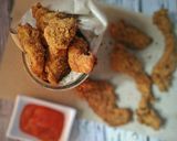 Foto langkah ke 8 dari resep Chicken strips variasi ayam goreng krispy kriuk.