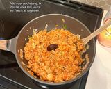 A picture of step 5 of Kimchi Fried Rice.