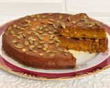 A picture of step 17 of Eggless Pumpkin Oats & Jaggery Cake – Kid-Friendly, Wholesome & Guilt-Free Treat.