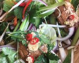 A picture of step 1 of Tofu and Thai Herb Waterfall Salad 🌱.