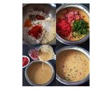 A picture of step 1 of Vegetable Pancake.