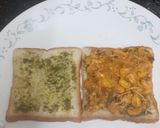 A picture of step 4 of Indian style tandoori mayo masala sandwich.