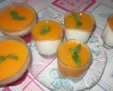 Pas rețetă Panna Cotta la pahar cu piure de piersici 2 fotografie