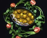 A picture of step 12 of Dhaniya Aloo / Potato in Coriander Gravy.