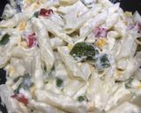 A picture of step 4 of White Sauce Cheese Pasta.