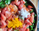 A picture of step 2 of Dal palak (spinach dal).