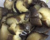 Foto del paso 1 de la receta Berenjenas con ajito y taquitos de jamón
