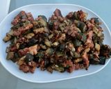 Une image de l'étape 12 de Courgettes et tomates au lard et persil.