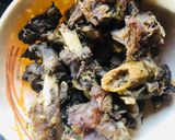 A picture of step 1 of Spinach and groundnut soup😋.