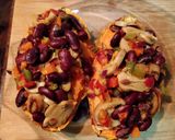Foto del paso 4 de la receta Boniato relleno de judías rojas y champiñones