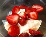 A picture of step 2 of Naughty but Nice Ice Cream,Fresh Strawberries & Clotted Cream😉.