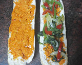 Foto del paso 3 de la receta: Bocadillo de lomo adobado, salteado de pimiento y huevo frito