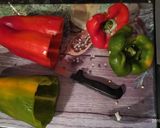 Foto del paso 5 de la receta: Pimientos rellenos de arroz y carne
