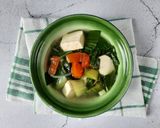 Foto langkah ke 3 dari resep 70. Bening Sawi Tahu bisa untuk MPASI usia 12 bln.