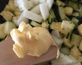 A picture of step 3 of Courgette, Onion and Tomato Stir Fry.