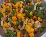 A picture of step 4 of Kesar mango salsa.