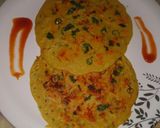 A picture of step 3 of Cornmeal Uttapam.