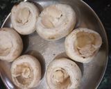 A picture of step 1 of Paneer stuffed mushrooms.