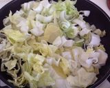 A picture of step 2 of Monkfish with Lardo and Burrata with Chicory Salad.