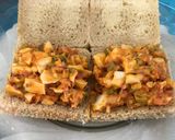 A picture of step 6 of Schezwan Mayo Egg Veg Grilled Sandwich.