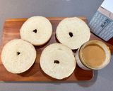 A picture of step 5 of Peanut Butter, Meat, and Egg Bagel.