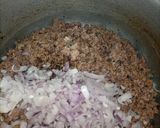 A picture of step 1 of Qeema paratha.