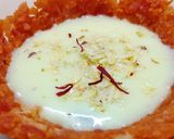A picture of step 6 of Gajar halwa cups with rabdi.