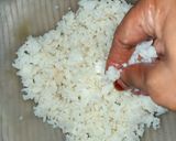 A picture of step 1 of Lauki pakore with leftover rice.