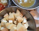 A picture of step 1 of Celeriac braised in Orange Juice.